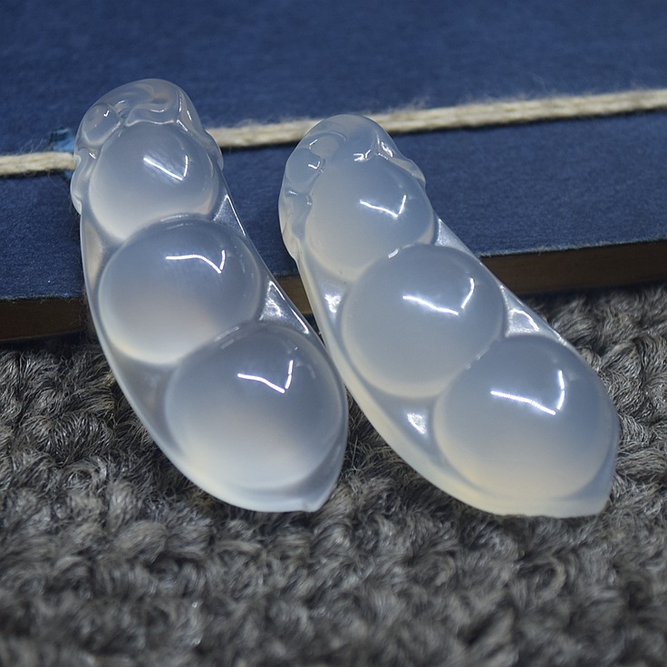 玉髓四季豆 玉豆 玉石福豆 玛瑙福豆批发 福豆吊坠批发