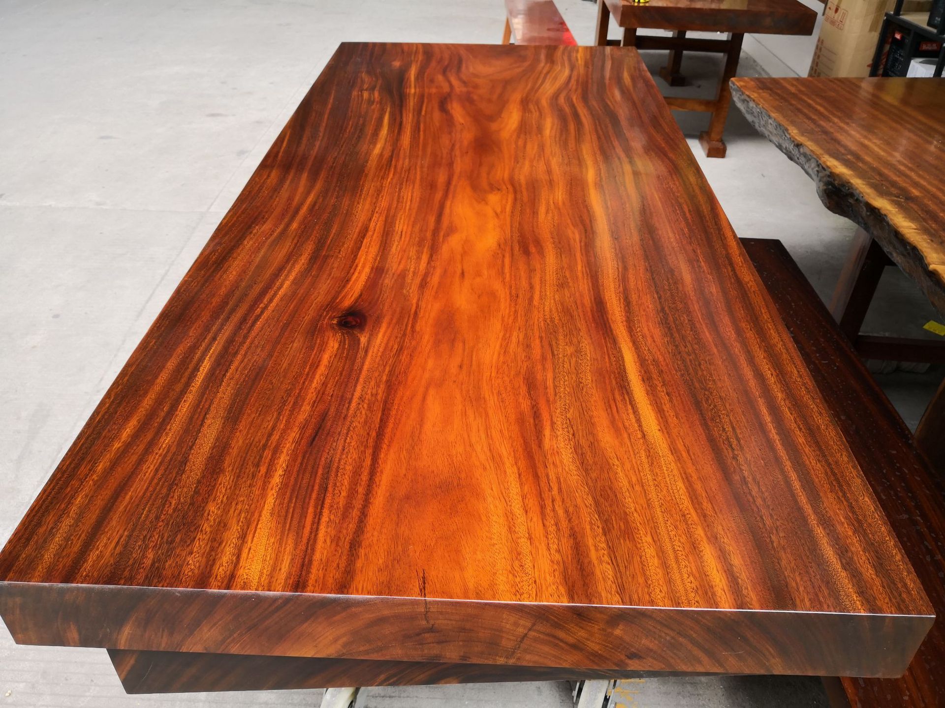 奥坎 大板桌实木茶台办公桌黄檀大板 10分板