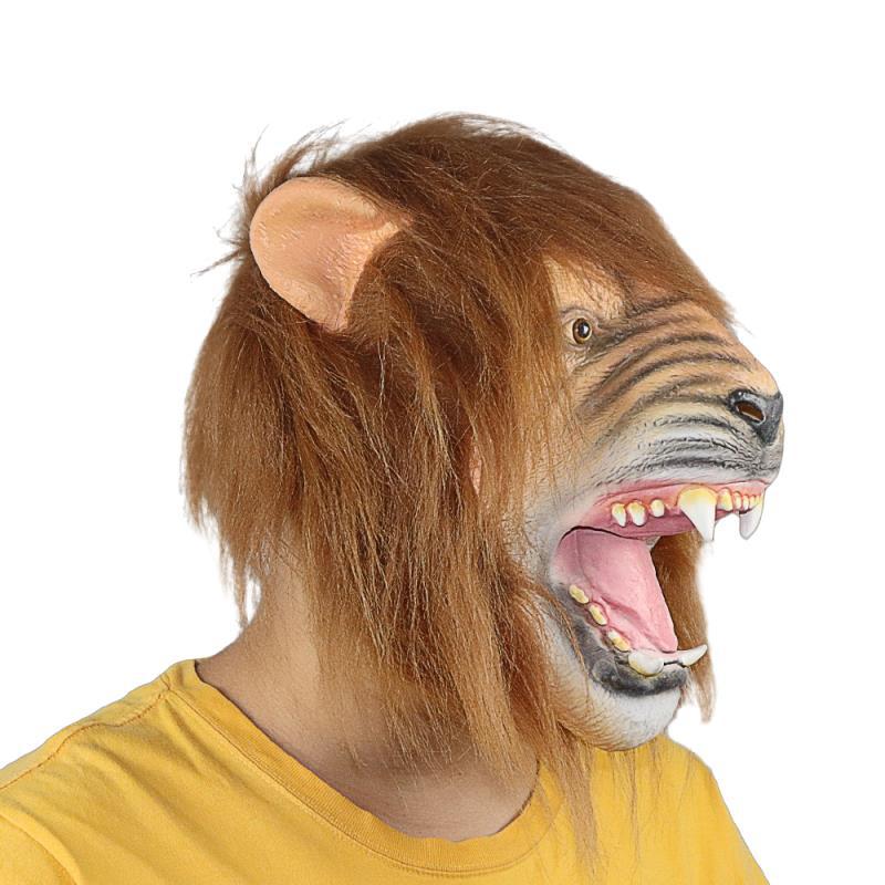 2019王者归来狮子王雄狮乳胶面具动物面具万圣节派对面具厂家批发