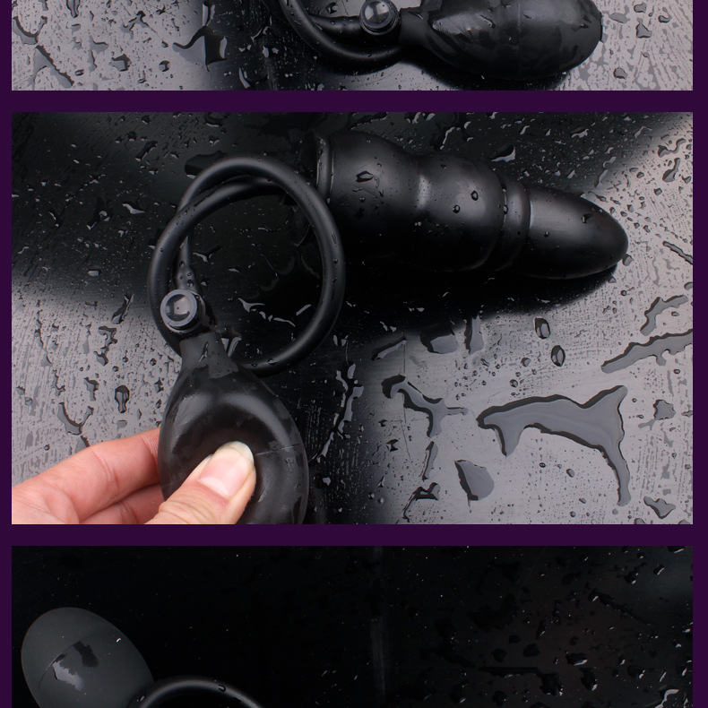 成人用品情趣用品充气膨胀后庭开发器充气阳具涨大器肛塞一件代发