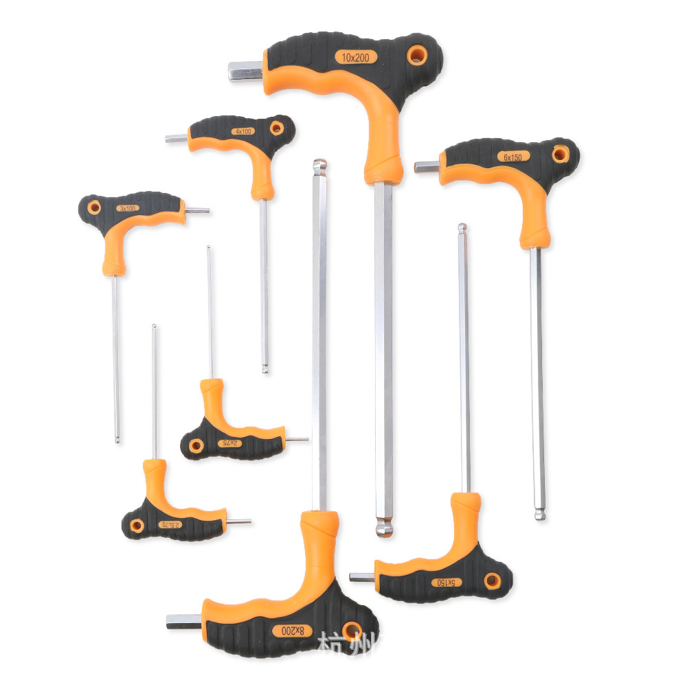 拐杖柄t型梅花星型螺丝刀t10-t50 t型球头内六角扳手h2-h10