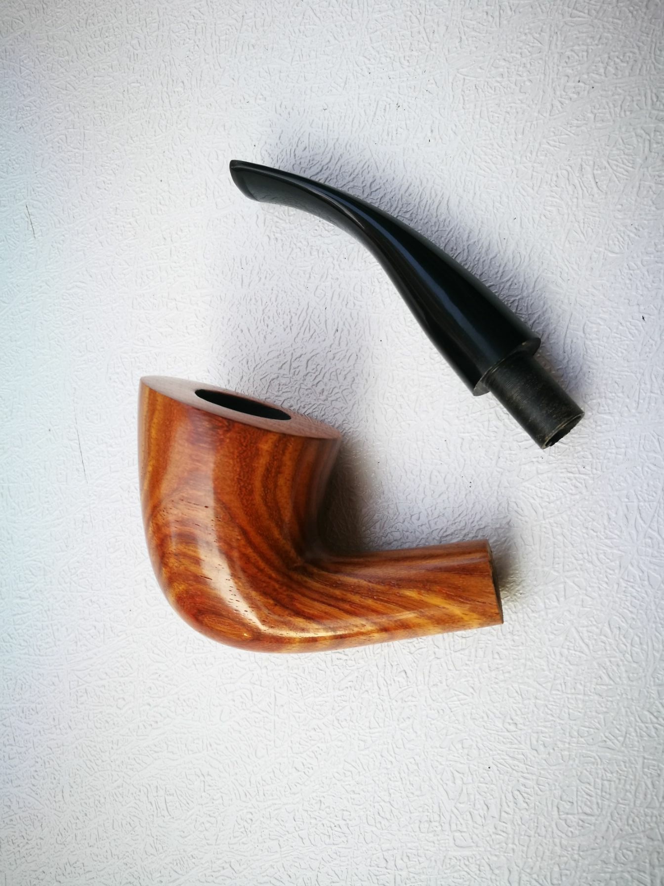 三森烟具红木烟斗 9mm烟道碳芯过滤 不上漆抛光s1005款花梨木烟斗