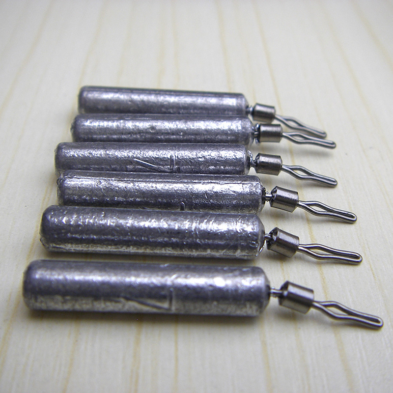 现货批发圆柱形铅坠 钓鱼快速铅坠定制 海竿铅坠通心铅坠厂家