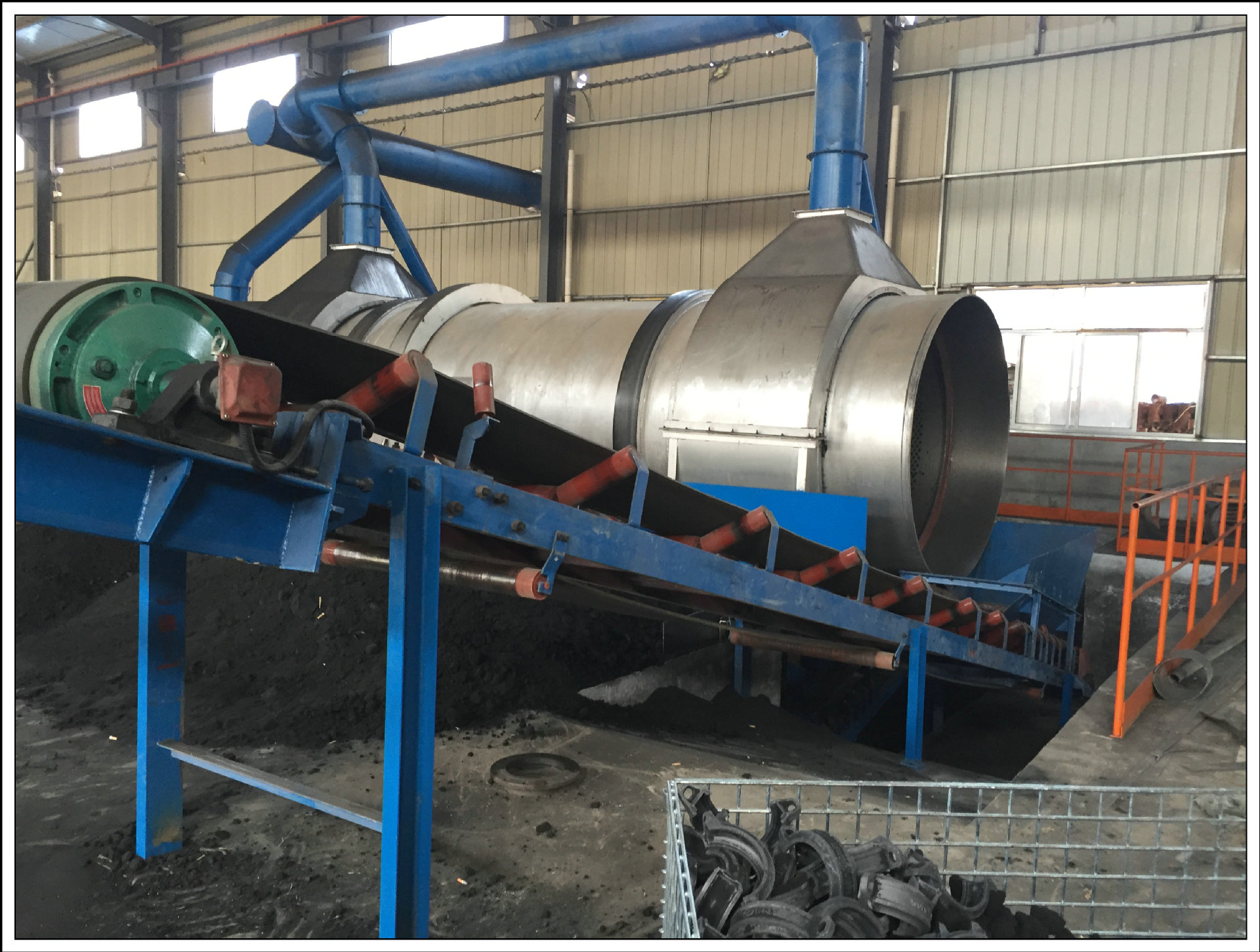 青岛翰利供应粘土砂生产线冷却铸造设备l32系列冷却滚筒落砂机