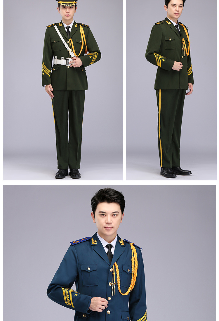 军装礼服国旗班升旗手服装军鼓乐队演出服三军仪仗队成人男女套装
