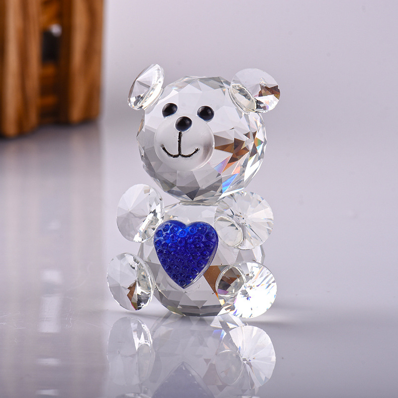 水晶小熊摆件工艺品泰迪熊小动物家居装饰幼儿园毕业礼品全班