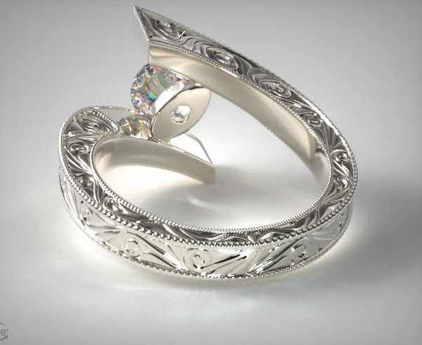 wish新款车花雕刻钻石戒指 欧美创意名媛派对订婚指环女