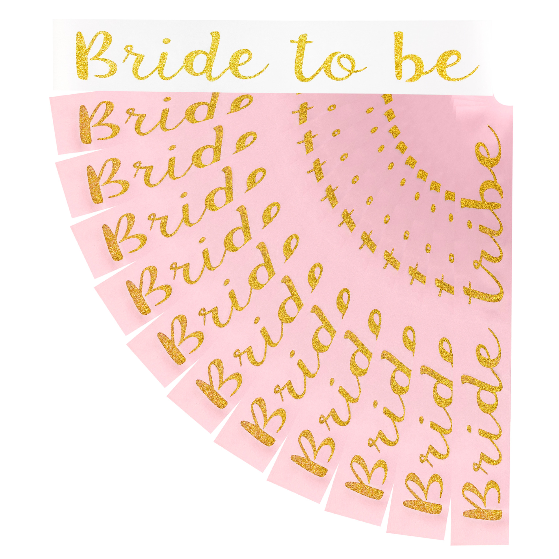 现货单身派对肩带礼仪带套装粉色布bridetribe伴娘团金葱粉绶带