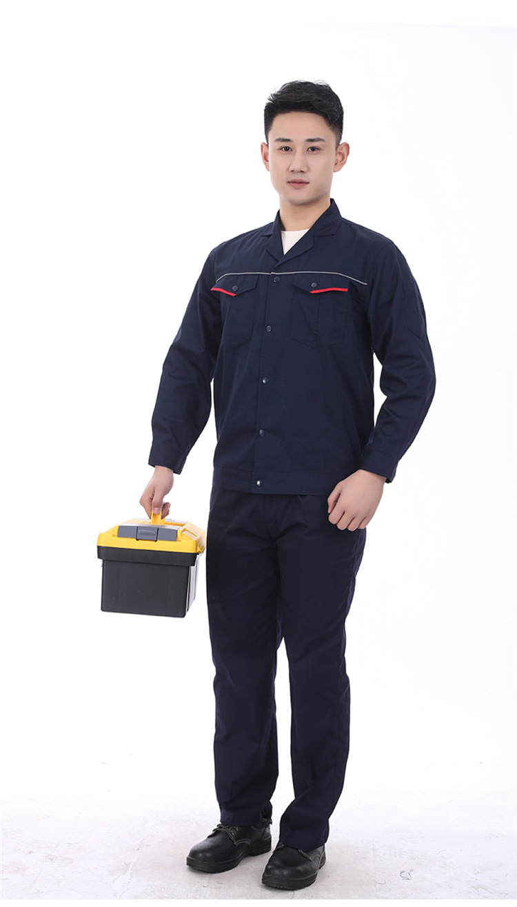 劳保工程服电焊服春秋款夏季长袖短袖工人车间电力工作服印logo
