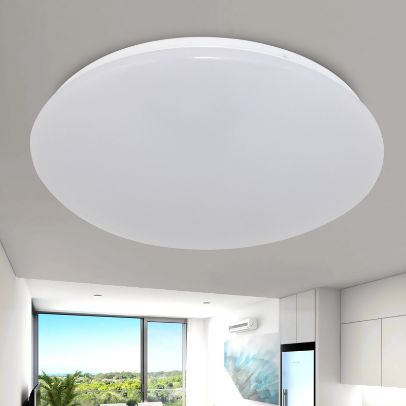 led全白吸顶灯圆形面包灯工程款30cm走廊卧室客厅出租房过道顶灯