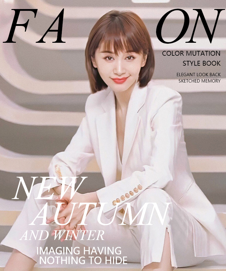 mxq-23492496明星王子文同款小香风白色西装套装