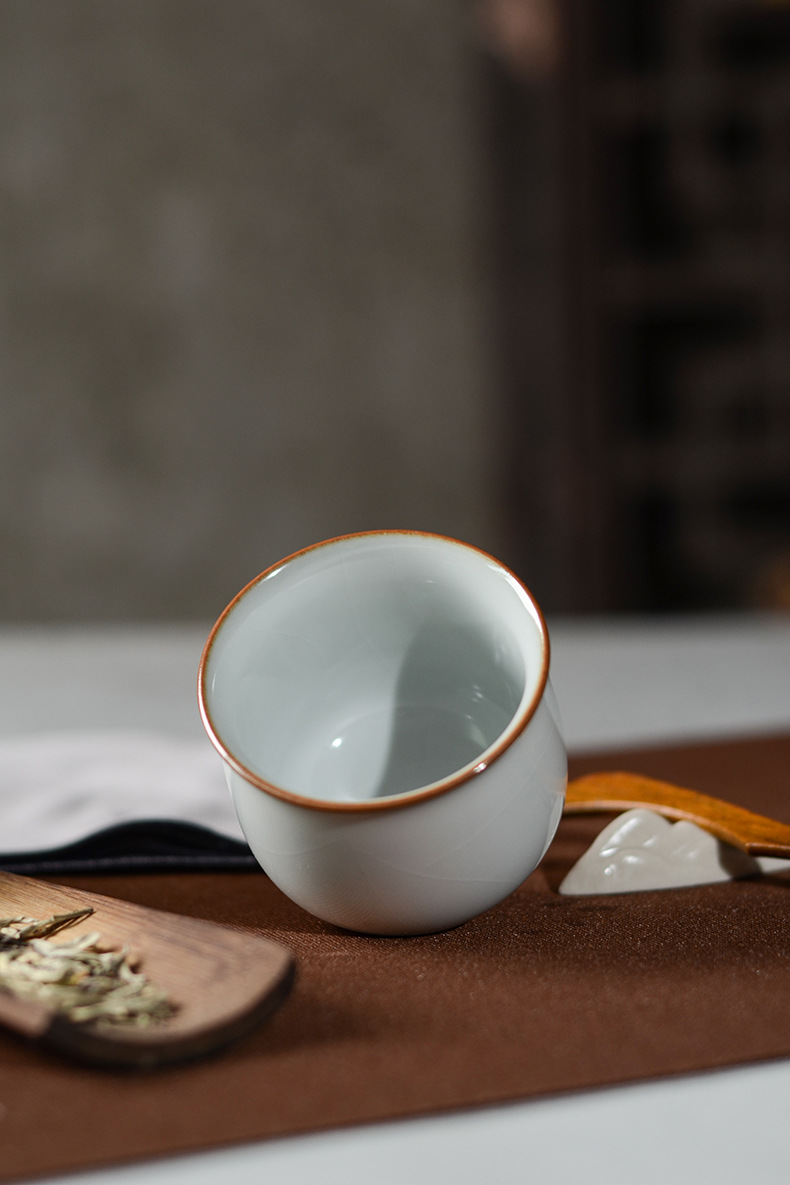 景德镇官窑汝窑品茗茶杯闻香功夫茶具全手工主人杯单杯茶道个人杯