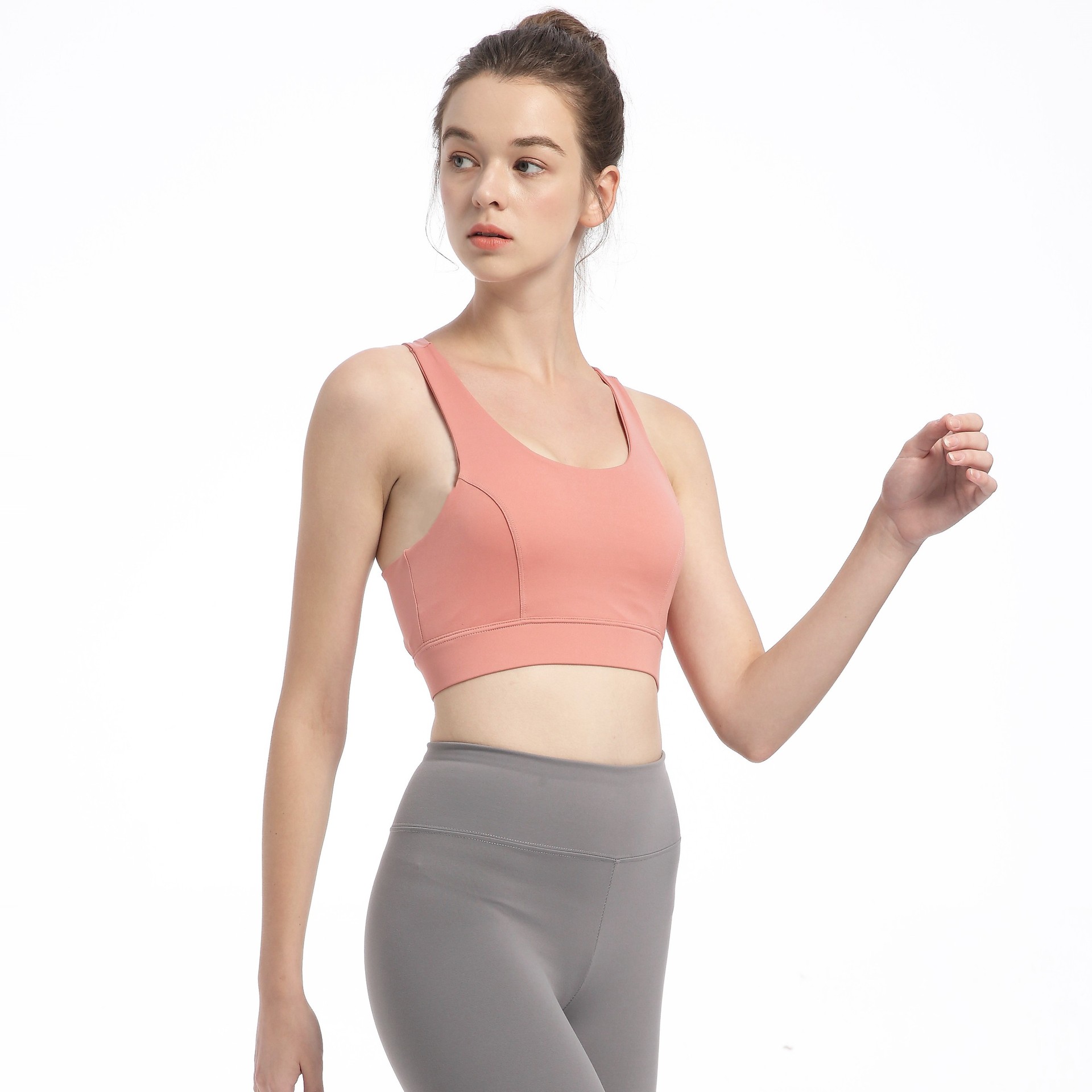 2019新款大码胖mm防震运动文胸聚拢定型内衣健身美背瑜伽背心