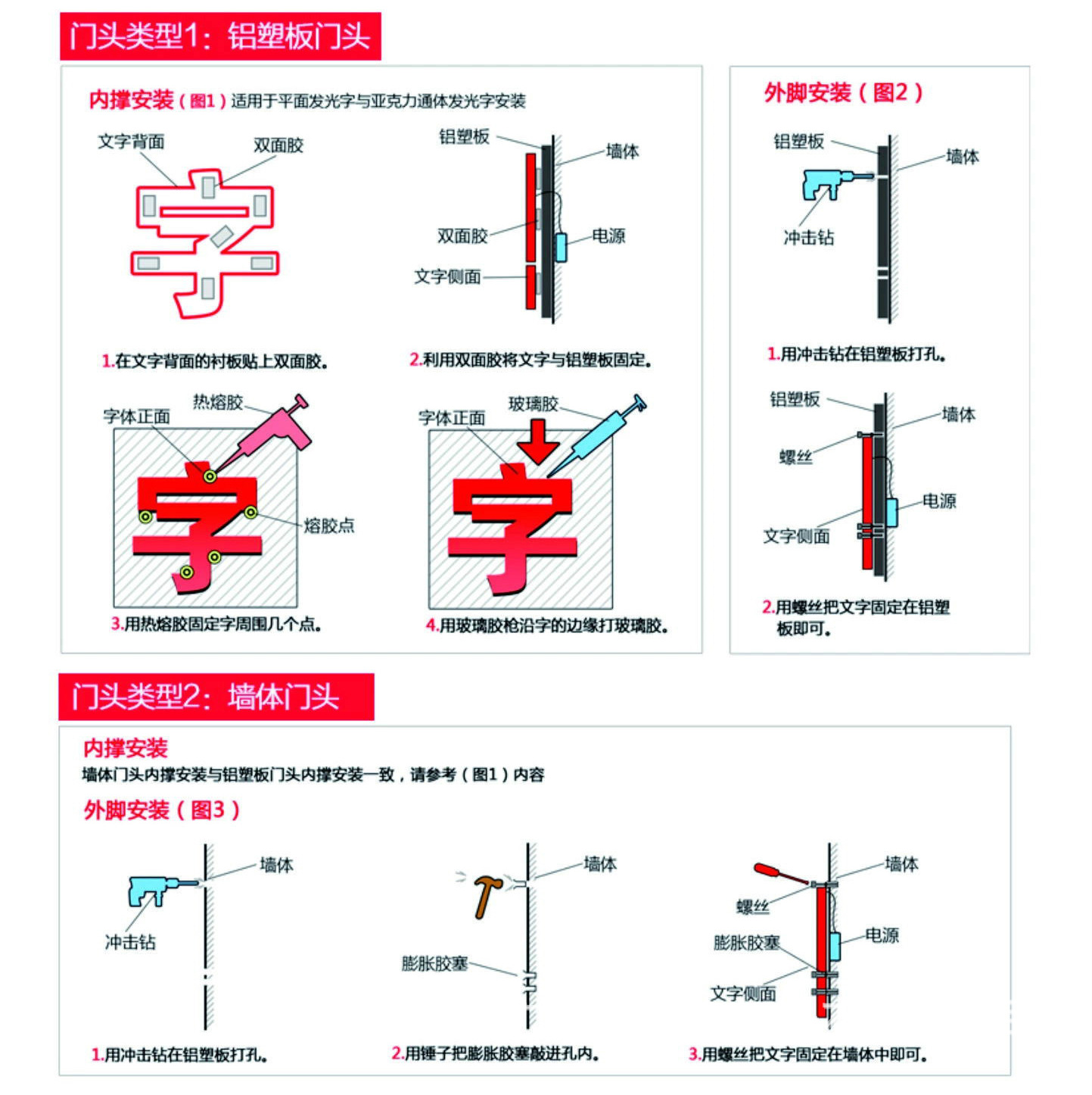 亚克力迷你字 户内外 精装店 超市 门牌 前台