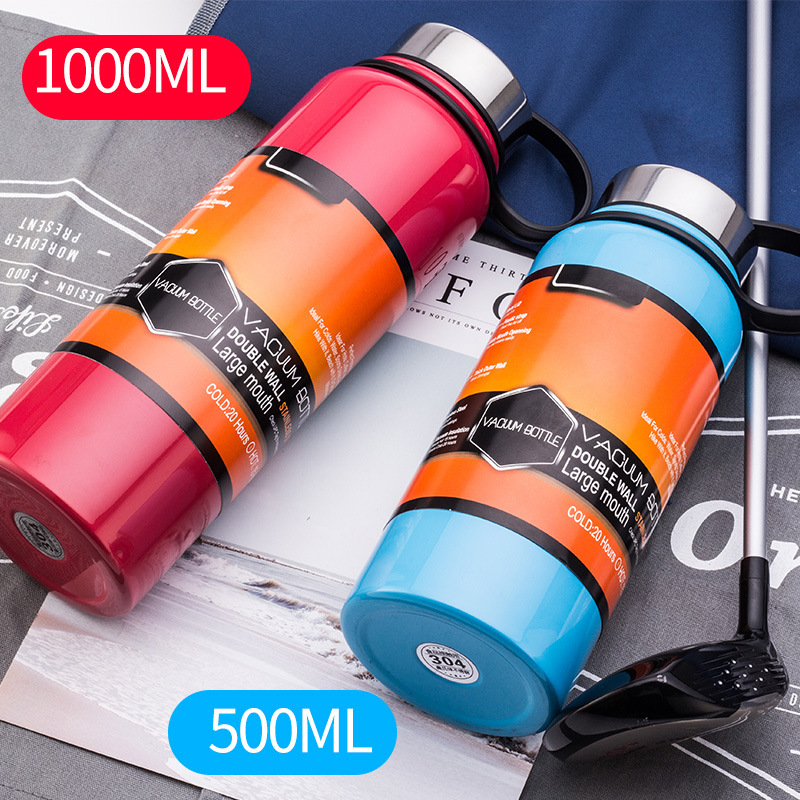 Stainless Steel Vacuum Cup Car Sports Bottle Portable Large Capacity Outdoor Sports Bottle Gift Cup Customizable