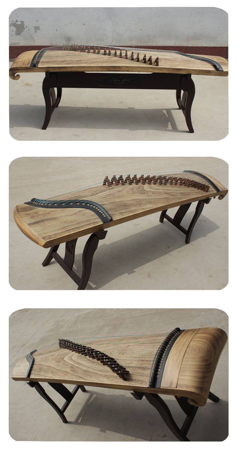 新品楠木原木色古筝乐器厂家供应演奏教学成人