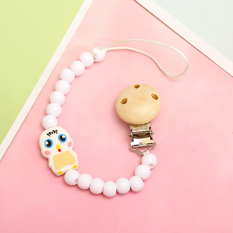 Baby Pacifier Drop-Preventing Chain Nipple Cartoon Baby Teether Chain Anti-Drop Clip Toy Anti-Separation Rope Lanyard