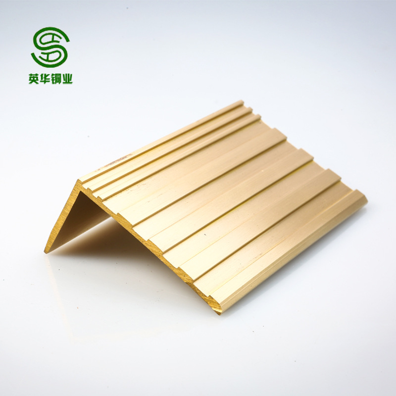 楼梯踏步防滑铜护角条定 制 h59铜止滑条金属异型铜材挤压铜条