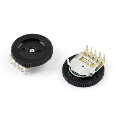 b503 5脚 拨盘齿轮电位器 双联16*2mm 深圳现货欢迎查询