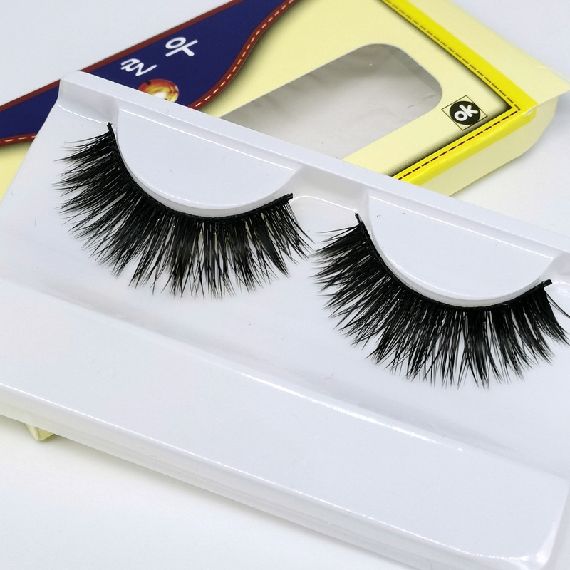 Huiyuan False Eyelashes K06 Thick Cross Long Smoked Thick Natural Realistic 15 Pairs/Box