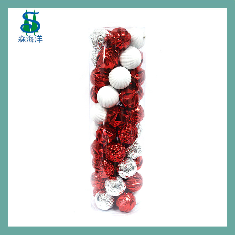 厂家直销 新款盒装圣诞装饰塑料球 节日庆祝套装-阿里巴巴