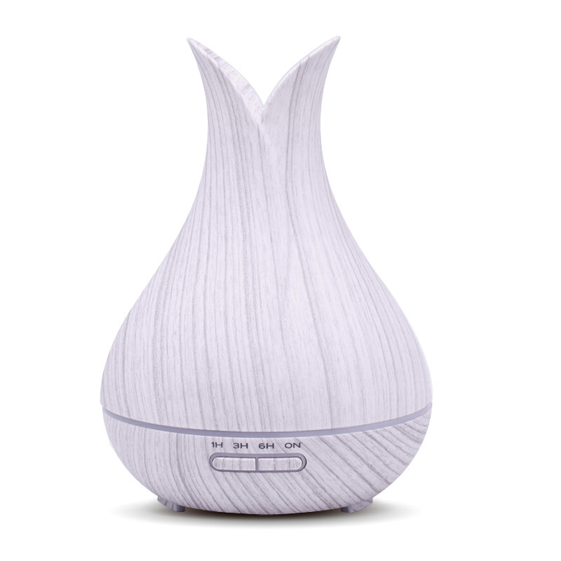 Wholesale New 400ml Wood Grain Aromatherapy Humidifier Household Ultrasonic Aroma Diffuser Fragrance Petals Cachin Batch