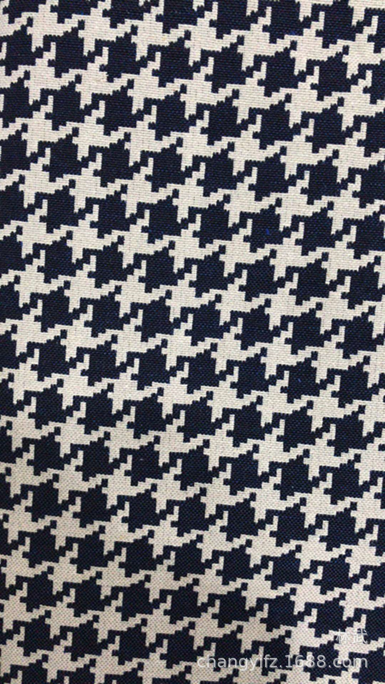 新品千鸟格提花箱包面料 电子高机密色织提花布 色织提花面料