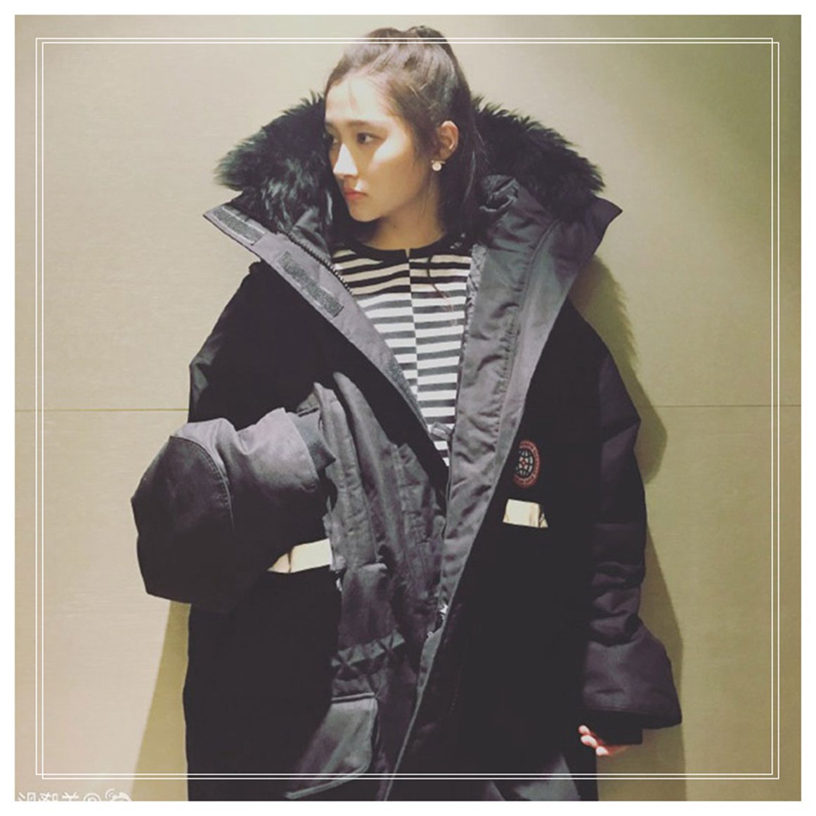 韩国潮牌冬装新款关晓彤羽绒服明星同款大毛领中长款大鹅外套女潮