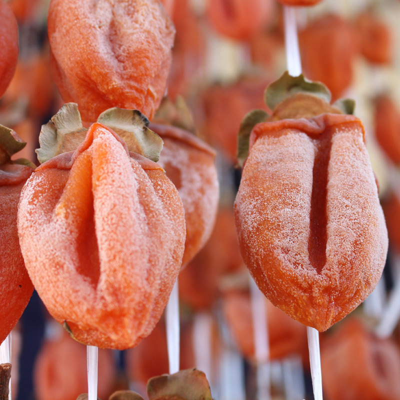 流心吊柿饼陕西富平霜降柿饼软糯独立包装糖心吊柿 蜜饯零食