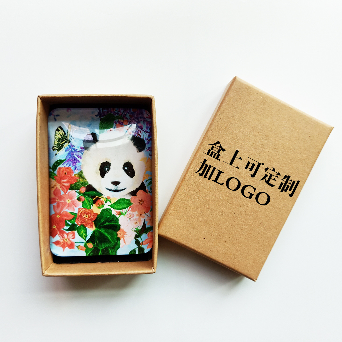 云南香格里拉冰箱贴长方形磁贴冰箱贴定制水晶玻璃旅游纪念品景点