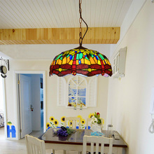 一件代发欧式玻璃吊灯餐厅书房阳台灯创意蜻蜓吊灯酒店别墅灯具