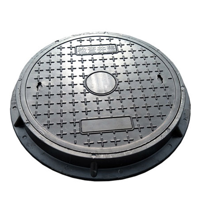 树脂沟盖板防滑井盖雨水污水检查井盖圆形复合树脂井盖700800