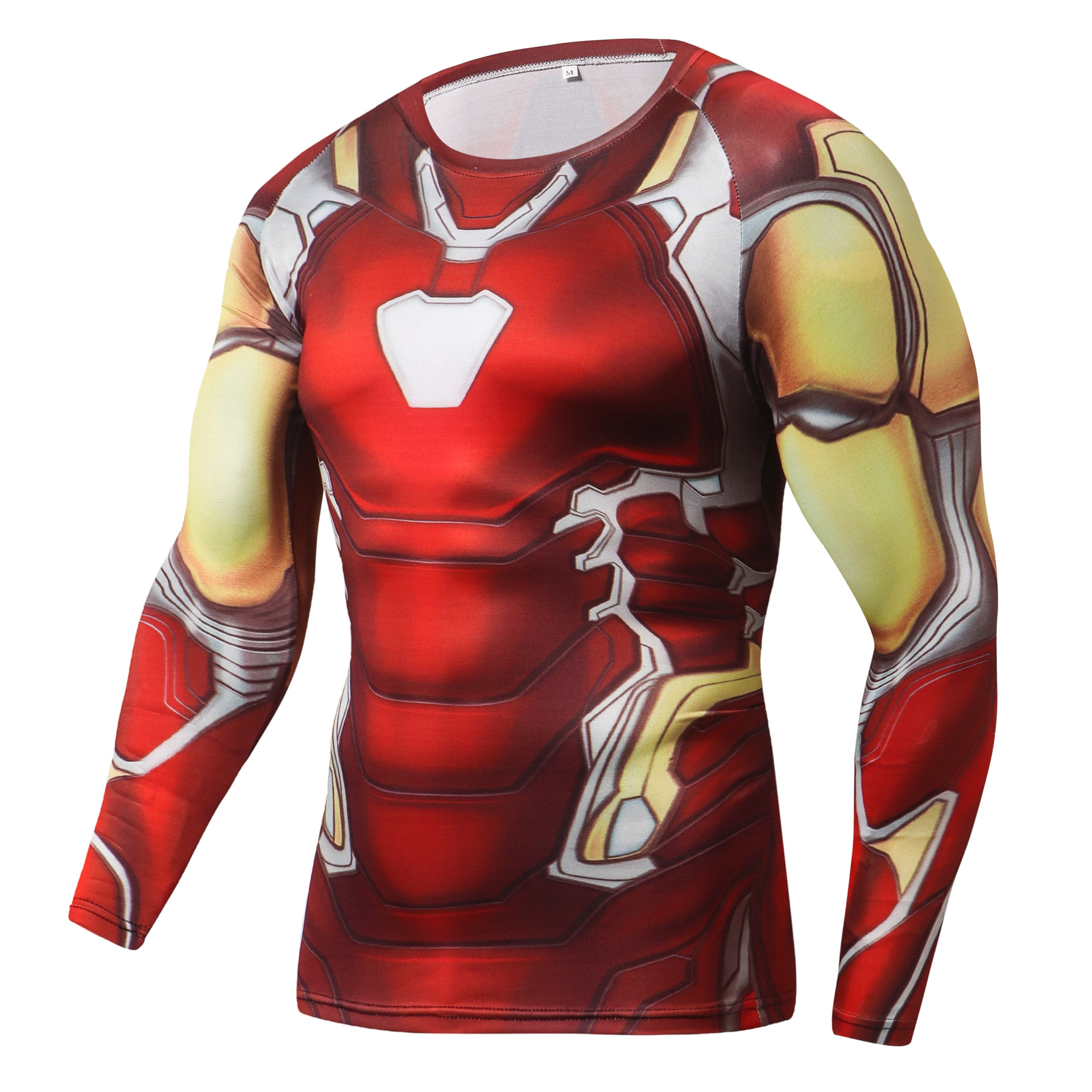 复联4钢铁侠衣服mk85复仇者联盟4托尼同款健身速干漫威长袖t恤男