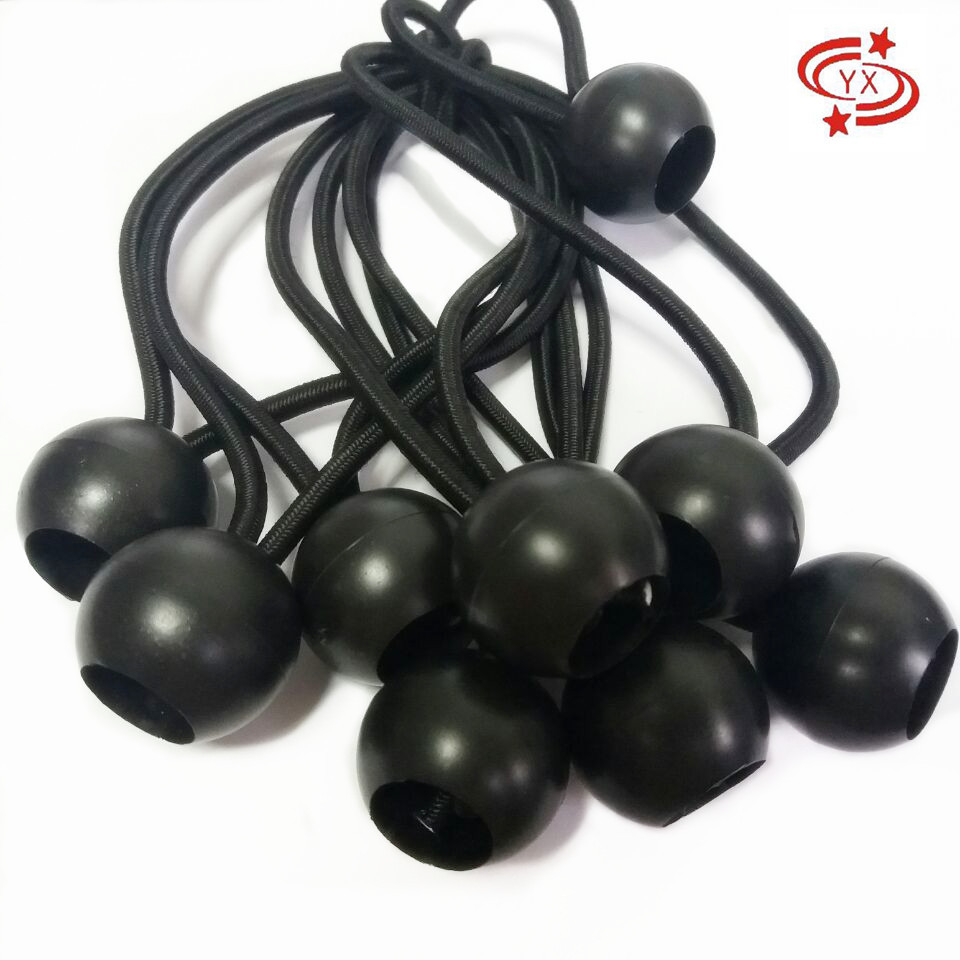 Customized Plastic Elastic Ball Rope Outdoor Tent Binding Ball Rope Black Rubber Elastic Rope Packaging Fixed Elastic Rope