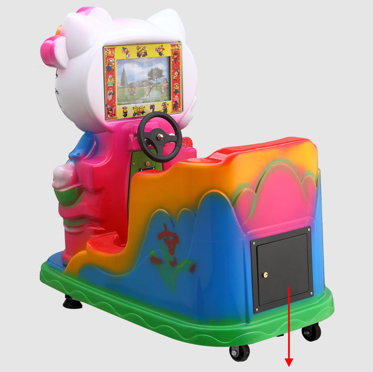 儿童电动摇摇车新款2019投币音乐画屏摇摇乐kt猫小孩摇马摇摆机