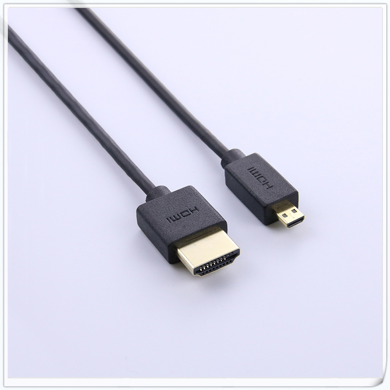 超极细micro hdmi转hdmi线微单单反摄像机连接稳定器监视器高清线