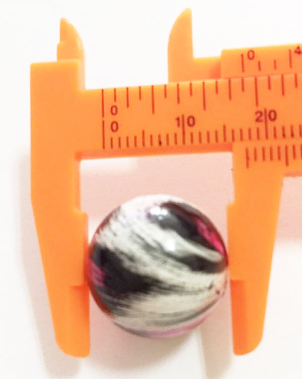 16mm黑白条纹亚克力圆珠饰品diy配件加工定做厂家