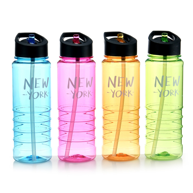 Msmk Plastic Water Bottle Non-Slip Band Straw Sports Cup Cycling Fitness Tumbler Outdoor Sports