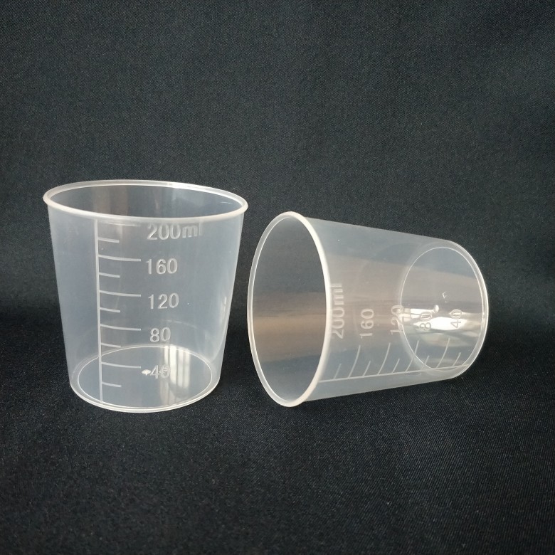 现货200ml塑料量杯 量筒 塑实验专用量杯 透明塑料刻度量杯