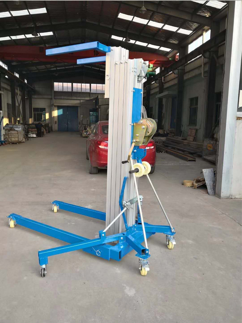 厂家直供手摇物料升降台 展会展览提升机 手推铝合金液压升降机