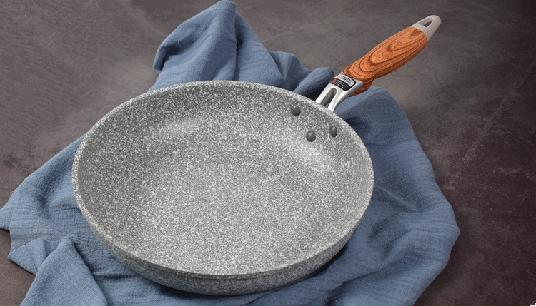 日式麦饭石锅煎锅平底锅不粘锅小深煎锅家用电磁炉通用不沾锅