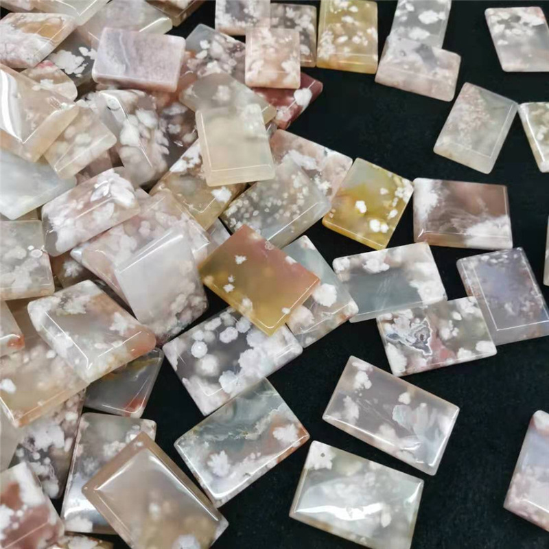 天然樱花玛瑙方牌 女款平安无事牌diy吊坠 干净无裂 厂家直销