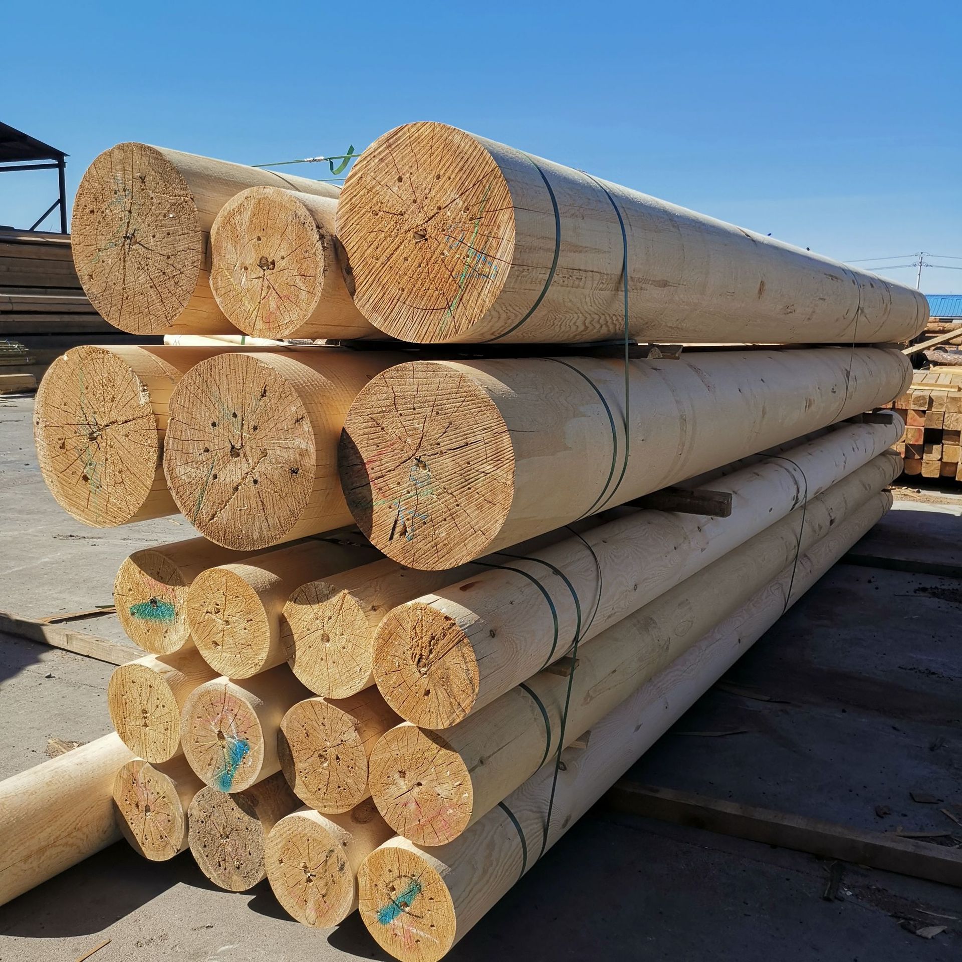 定制大型仿古建筑木梁承重梁寺庙祠堂木立柱户外圆木柱特殊规格