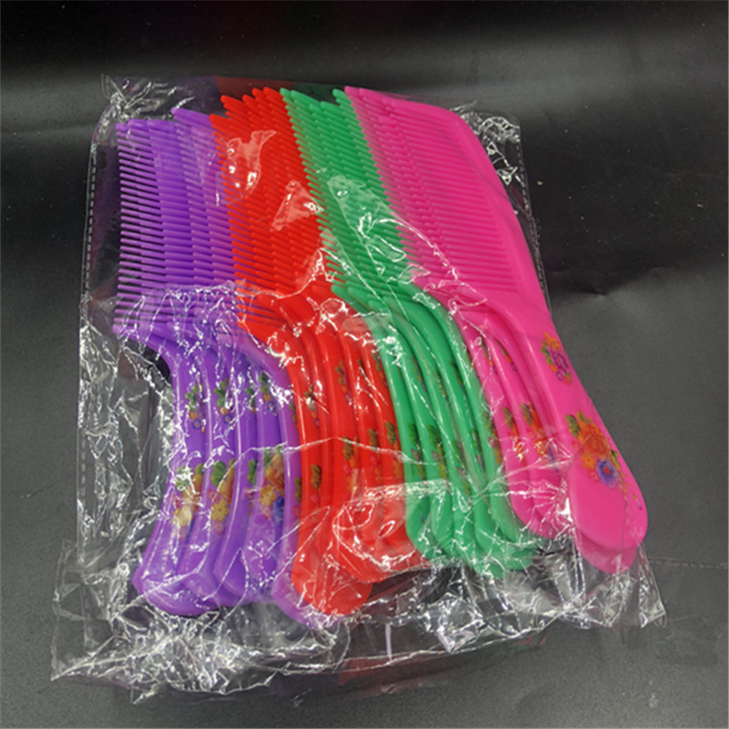 candy color cooked glue printing comb hairdressing large comb 1 yuan 2 yuan store supply daily necessities factory direct sales