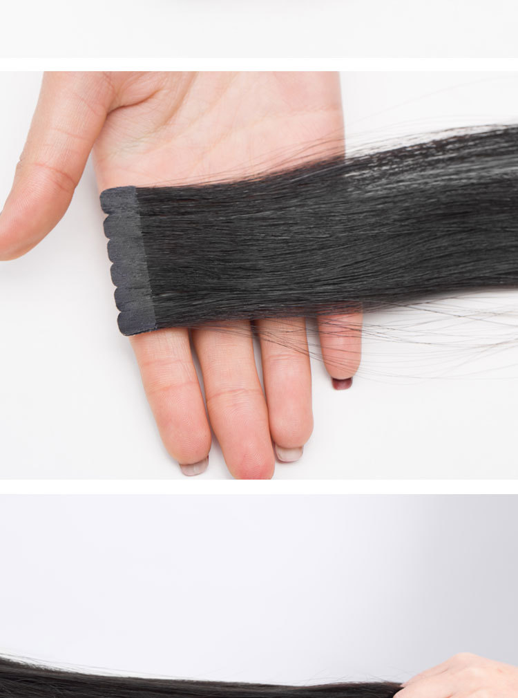 无痕接发片真发纳米无痕隐形贴片真发发片接发束直发片接发片