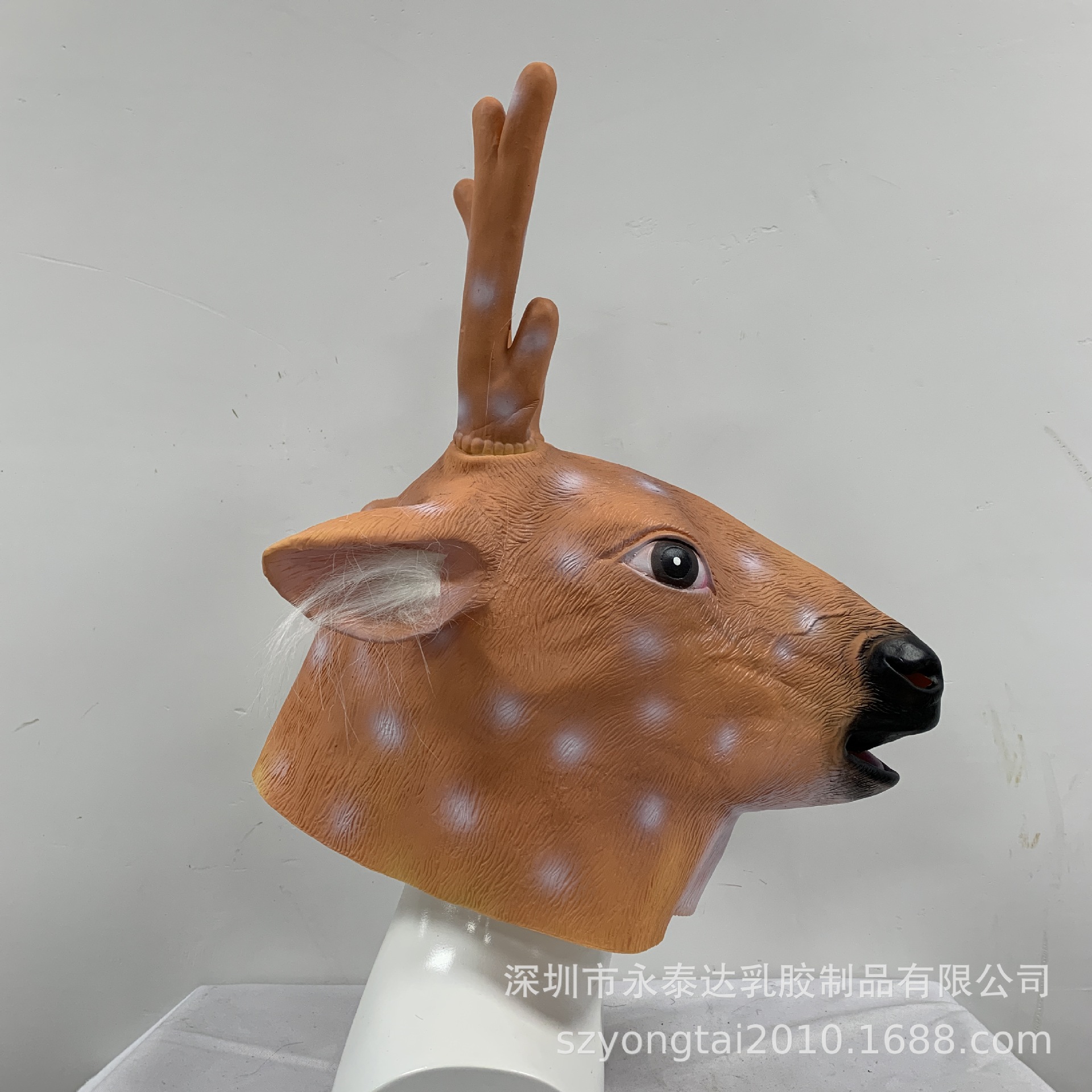 梅花鹿 驯鹿头套 圣诞节礼物 乳胶面具 鹿头扮演道具 厂家批发