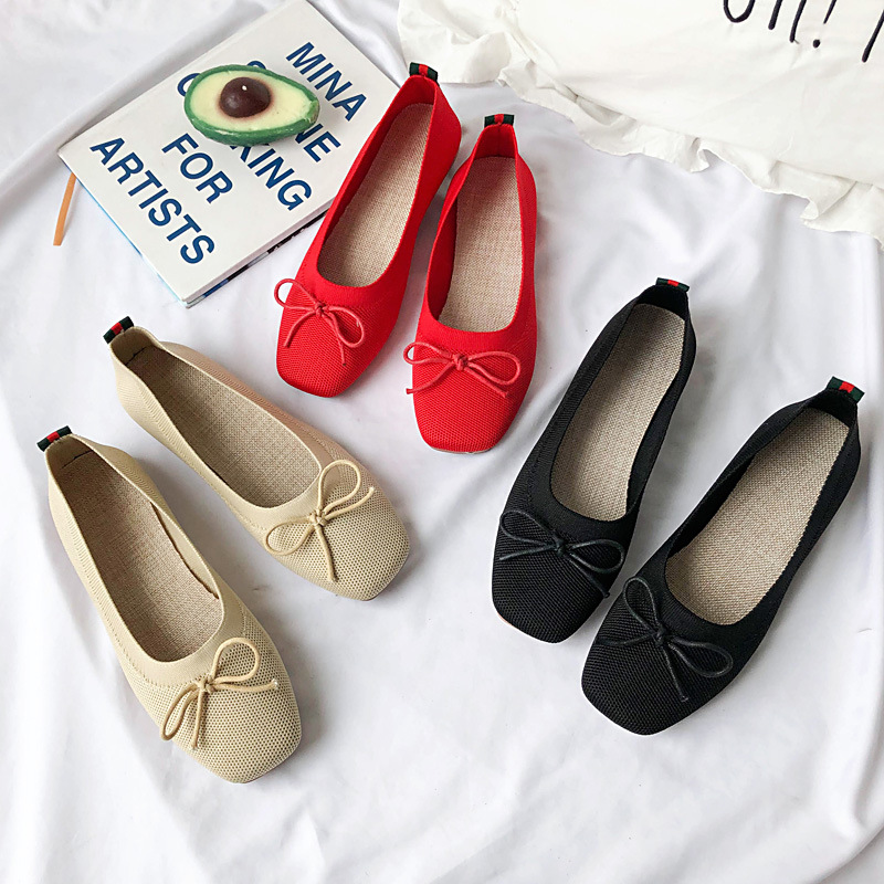 县大岭镇舒美康鞋厂2021新款女鞋 时尚软底方头蛋卷鞋方扣休闲平底鞋