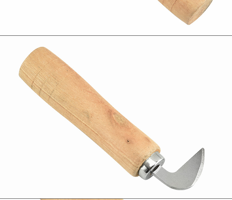 厂家直销不锈钢青皮核桃刀核桃刀弯刀果蔬开核刀家用厨房工具