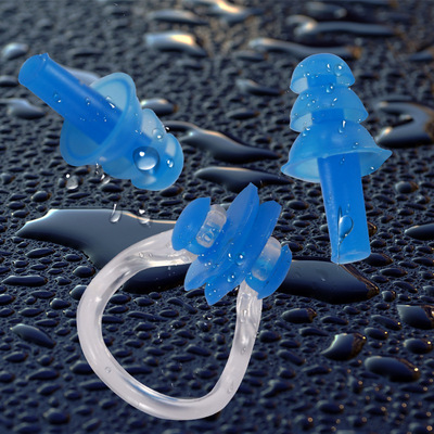 新款游泳硅胶鼻夹耳塞温泉游泳装备配件游泳练习泳镜泳帽