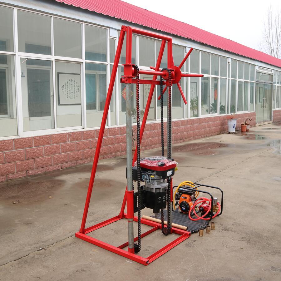 微型工程钻机低价促销 液压取样钻机 小型气动打井架子钻机